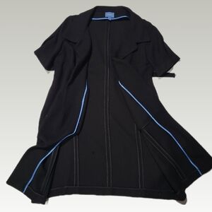 Crop sleeve knit dress coat